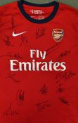 2013 Arsenal Signed Football shirt a replica shirt signed by Ozil, Wiltshire, Giroud and more,