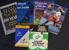 Collection of New Zealand Rugby programmes vs various overseas touring teams from 1970's onwards