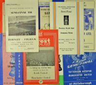 1960s FA Cup Semi Final Football programmes including 1962 Burnley v Fulham, Tottenham Hotspur v