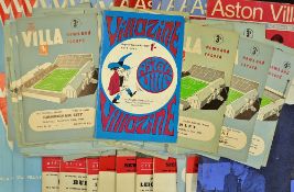 1960s Onwards Aston Villa Assorted Football programme selection home matches also includes 1950