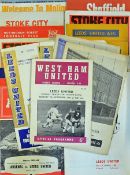 1960 Leeds United Football programme selection to include 1955 v Bury, 1956 v Bolton Wanderers,