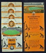 1953 Wolverhampton Wanderers football programme selection including 1952/3 v West Bromwich Albion,