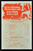1944/1945 Manchester United v Stoke City Football programme for the match dated 7 April. Team