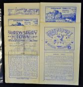 1946/47 Shrewsbury Town Home Football programmes to include v Bradford City, Rotherham United,