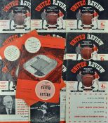 Collection of 1960s Manchester United Football programmes home programmes running from 1960/61