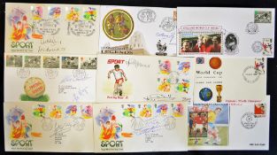 Assorted Selection of Signed Football First Day Covers including players such as Geoff Hurst,