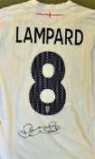 2007-2009 Frank Lampard Signed England Football shirt signed to the front and back by Lampard in