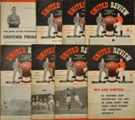 Selection of Manchester United home Football programmes to include 1951/52 Aston Villa, Blackpool