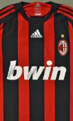 Frank Rykaard and Marcos Van Basten signed AC Milan Football shirt a home short sleeve replica