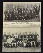 Rugby League: 1905 New Zealand postcard team photograph, match fixtures to the reverse with results,