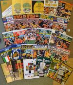 Collection of Australia rugby test match programmes from the 1980s onwards to incl v Fiji '80 (A),