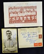 1957-58 F.A. Cup Semi final page signed by Tony Macedo page from Manchester United v Fulham official