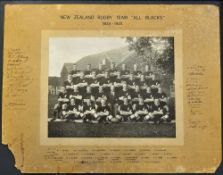 1924/25 Official New Zealand All Blacks Rugby Team signed photograph on the original photographers