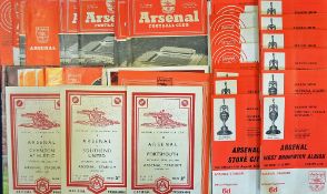 Collection of 1959 to 1970s Arsenal Football programmes homes also includes reserve programmes to