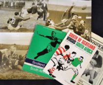 1969/70 South Africa rugby UK tour Scotland programmes and press photographs to incl v Scotland (