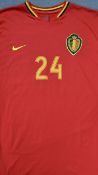 Euro 2008 Thomas Vermaelen Belgium match issue Football shirt home strip with Nike sponsor and