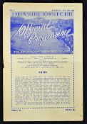 1950/1951 Shrewsbury Town v Bradford City Football programme 27 January (staple removed leaving