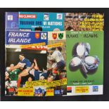 Collection of France v Ireland rugby programmes (H) from the 1990/00's to include '90, '92, '96, '98