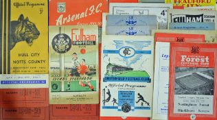Assorted 1950s football selection including 1949 QPR v Hull City, 1950 Arsenal v Bolton Wanderers,