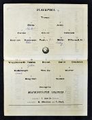 1944/1945 Blackpool v Manchester United Football programme War League North dated 2 April 1945 at