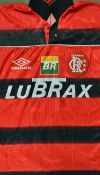 1998 Romario Flamengo match issue football shirt home strip with Umbro sponsor, number 11 to the