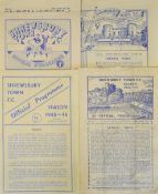 1945/46 Shrewsbury Town v Rest of The League football programme date 14 May also includes 1946/47