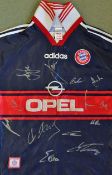 1998 Bayern Munich Signed Football shirt signed by Babbel, Basler, Elber, Helmer, Jeremies, Kahn,