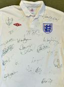 2008 England Signed Football shirt signed by the team to include players such as James, Ferdinand,
