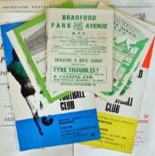 1960s onwards Bradford Park Avenue Football programmes Homes and Aways including 1966 v Crewe