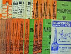 1960s Blackpool Football programme selection home matches running from 1963 through to 1967