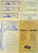 1946/47 Shrewsbury Town Home Football programmes consisting of v Barnsley, Hull City, Boston United,