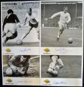 Autograph Editions Photo cards of World Cup Football Stars to include Cohen, Wilson, Banks,