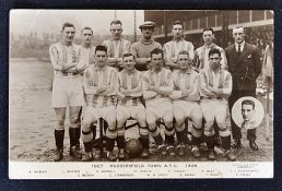 1927/1928 Huddersfield Town Football team Postcard group, with players named, produced by