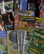 Assorted selection of 1980s football programmes including big games such as FA Charity Shield