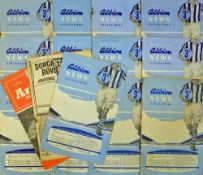 Collection of West Bromwich Albion home Football programmes for seasons 1956/57 (17), 1957/58 (