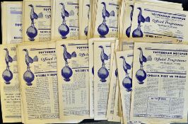 Selection of 1950s Tottenham Hotspur Football programmes to include 1948 v Sheffield Wednesday, 1953