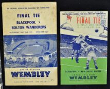 1951 & 1953 FA Cup Final football programmes including Blackpool v Newcastle United 28th April