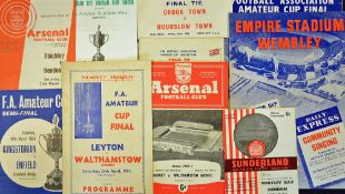 1950 Onwards Amateur Cup Final & Semi Final Football programmes including 1950 Bishop Auckland v