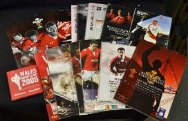 Collection Wales Rugby Grand Slam programmes, tickets and other 6 Nations rugby programmes from 2000
