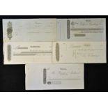 Ireland & Scotland Printers Proof Cheques to include Belfast Banking Co. 186-, Belfast The Bank of