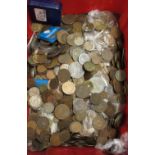 Large Quantity of Copper Coins to include British Pennies, Half Pennies, t/w European coinage from