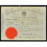 Great Britain The West Cornwall Railway Company Share Certificate 1846 (25 mile line opened to