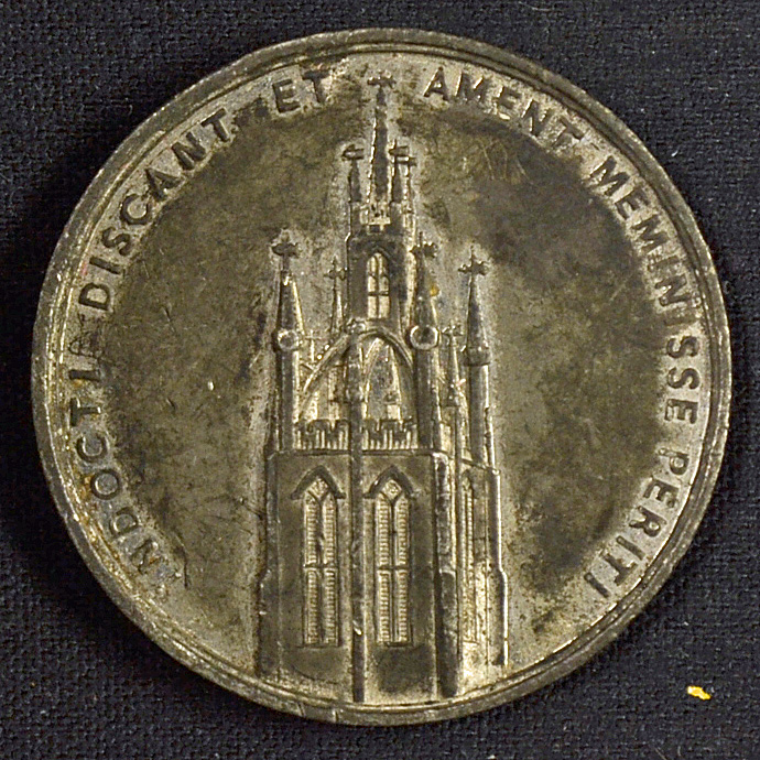 Newcastle Exhibition Medallion 1840 for Arts, Manufacture & Science to the obverse; Tower. The - Image 2 of 2