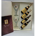 The History of Leffe Abbey Beer Glasses and Bottles includes 2x Beer glasses and 4x Bottles of