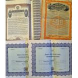 Cuba Share Certificate Assorted Selection to include Association Canaria 1921 Habana Cuba $100