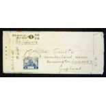 Japan Hand Illustrated Envelope 1918 Probably sent as an unusual Christmas Card. Posted to an