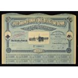 Ottoman Empire S.A Ottomane des Docks & Ateliers du Haut-Bosphore Bearer Certificate 1911 for 5