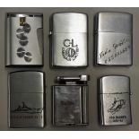 c.1950 Onwards Lighter Selection to include John Walsh USS Ranger Zippo, U.S.S Mitscher DL-2 Beta