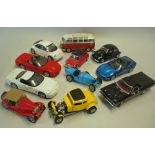 Franklin Mint Car Selection to include 1924 Bugatti Type 35, 1967 VW Beetle, 1999 Corvette