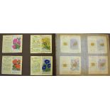 Kensitas Flowers Woven Silk Card Selection includes a variety of cards, foxing present, appears to